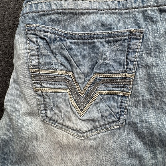 BKE Buckle Carter Straight Mens 30S 30X30 Thick Stitch Stretch Blue Denim Jeans - Picture 12 of 16